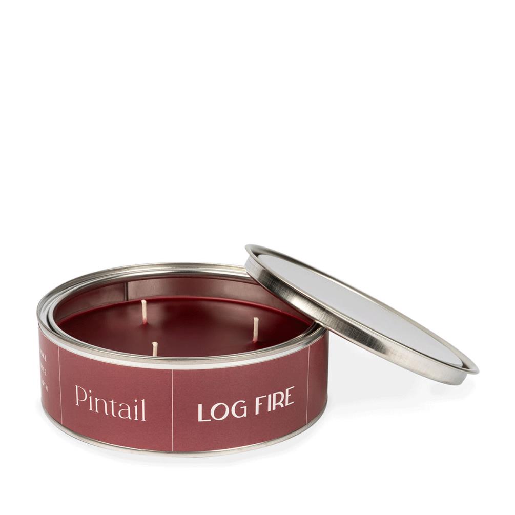 Pintail Candles Log Fire Triple Wick Tin Candle £15.29